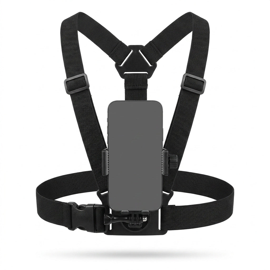 Mobile Phone Chest Mount Harness Strap Holder, Head Mount, Chest Mount