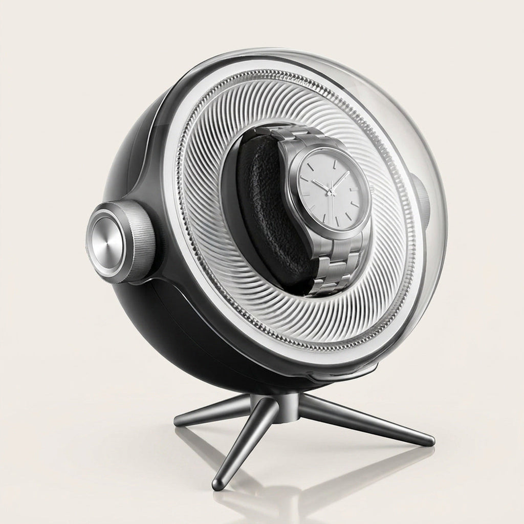 Luxury Automatic Watch Winder – Zero Magnetism Silent Storage Box with LED for Mechanical Watches, Bedside Display, or Gift Showcase