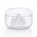 Snow Mountain Glass Bowl – Decorative Tabletop Centerpiece with a Frosted Glass Peak
