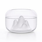 Snow Mountain Glass Bowl – Decorative Tabletop Centerpiece with a Frosted Glass Peak