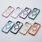 Magnetic Clear iPhone Case – Electroplated Bumper with Raised Camera Rings