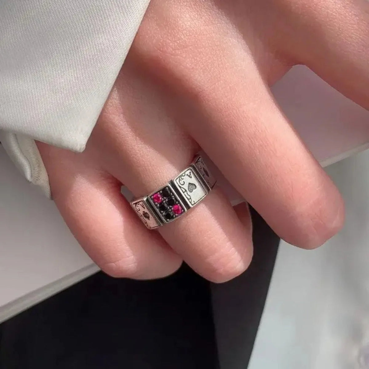 Ace Up Your Sleeve Poker Cards Ring