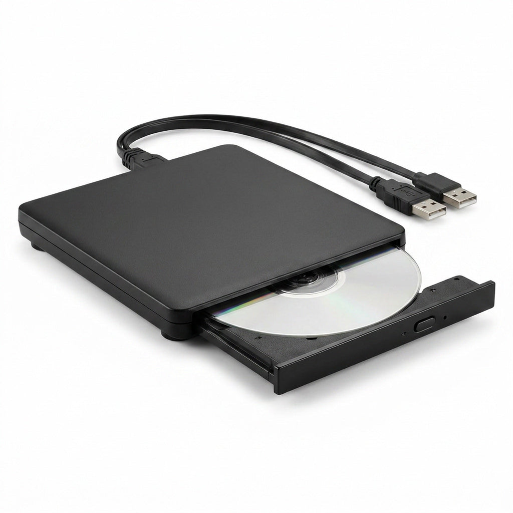 External CD/DVD Drive - Portable USB Optical Drive for Laptops & Desktop Computers
