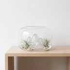 Snow Mountain Glass Bowl – Decorative Tabletop Centerpiece with a Frosted Glass Peak