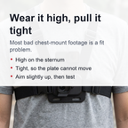 Chest Harness Mount for GoPro Hero 12 to 9 – Adjustable Strap with J Hook for AKASO & Action Camera Hands-Free Adventure Shots