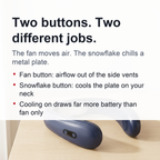 Portable Neck Air Conditioner Fan – Rechargeable Bladeless Neck Cooling Fan with Semiconductor Cooling for Outdoor Summer Comfort