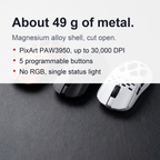 Pro Magnesium Gaming Mouse – Tri-Mode 2.4G Wireless, Bluetooth and Wired Gamer Mouse, Up to 8K Polling, 30000 DPI, Programmable, for PC Laptop Desktop