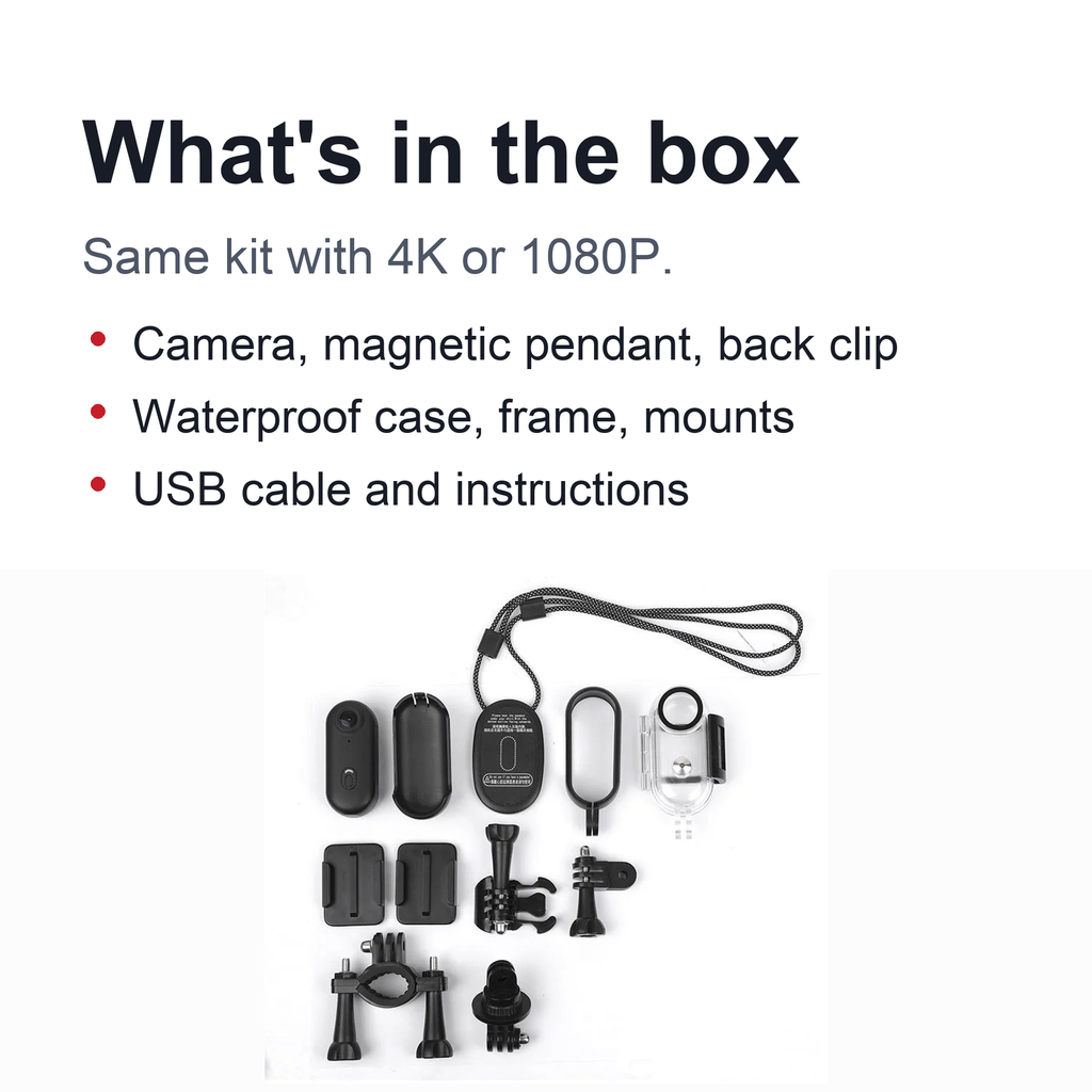 Ultra-Compact 4K WiFi Action Camera – Wireless Mini Bodycam for Motorcycle Helmet Perfect for Capturing Every Outdoor Adventure