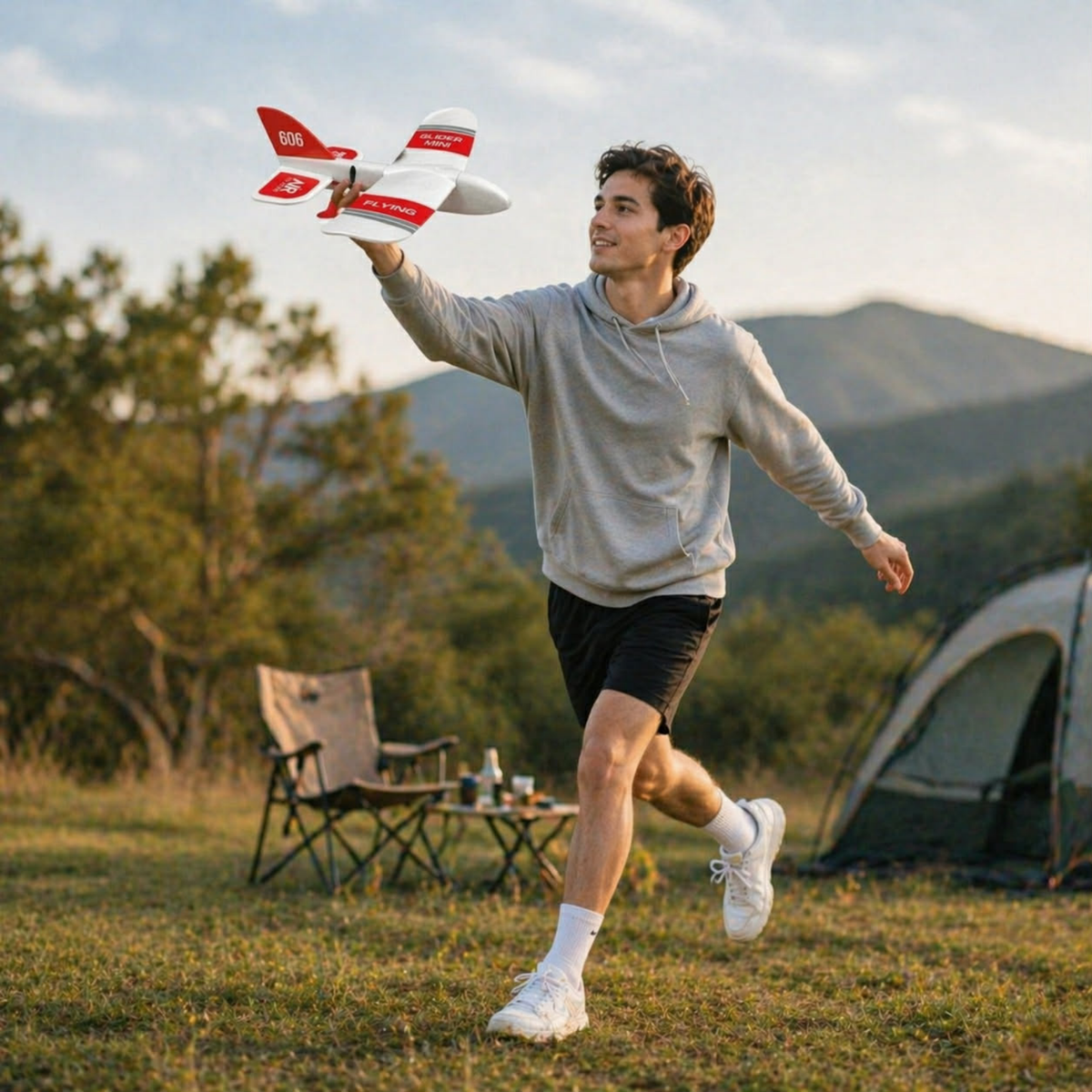 Foam Fixed Wing Mini RC Glider Airplane – Remote Control KF606 Aircraft Toy with Hand Launch Design for Outdoor Flying Fun