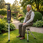 Elderly Foldable Walking Chair Stick