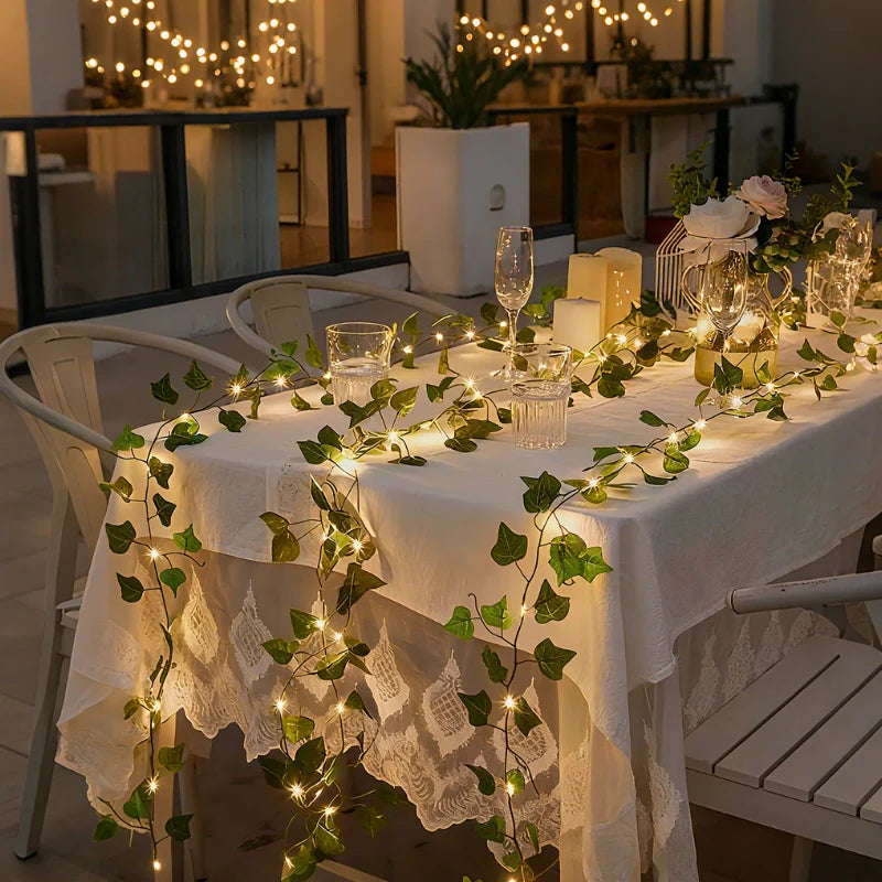 Botanical Garland Light with Warm White LEDs