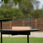 Illuminated Periodic Table with Real Elements and LED Display Base