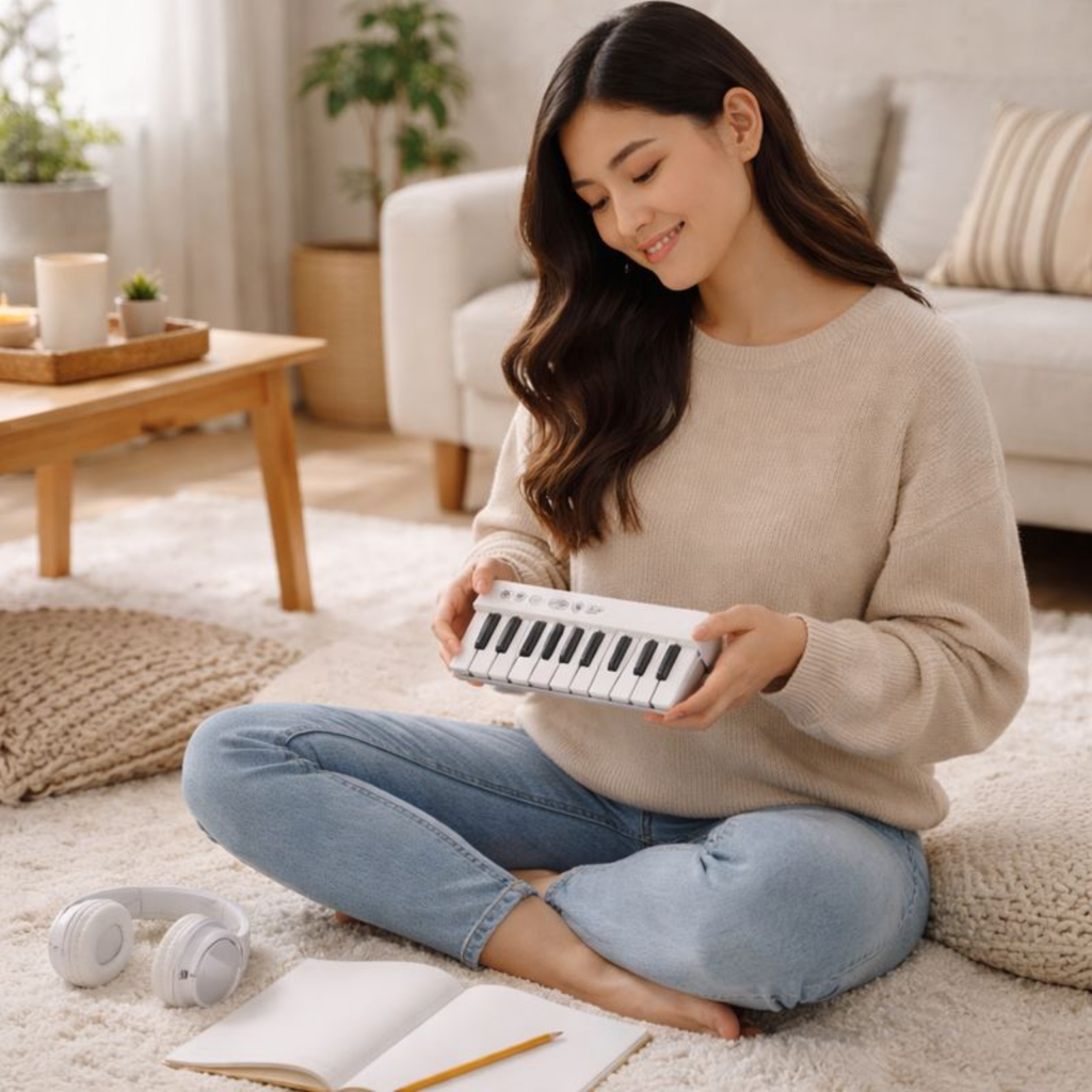 Mini Portable Electronic Piano Keyboard – Pocket Size Cute Music Organ Toy for Kids, Educational Musical Instrument Gift for Children and Beginner Learners