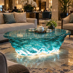 Frozen Ocean Illuminated Resin Table