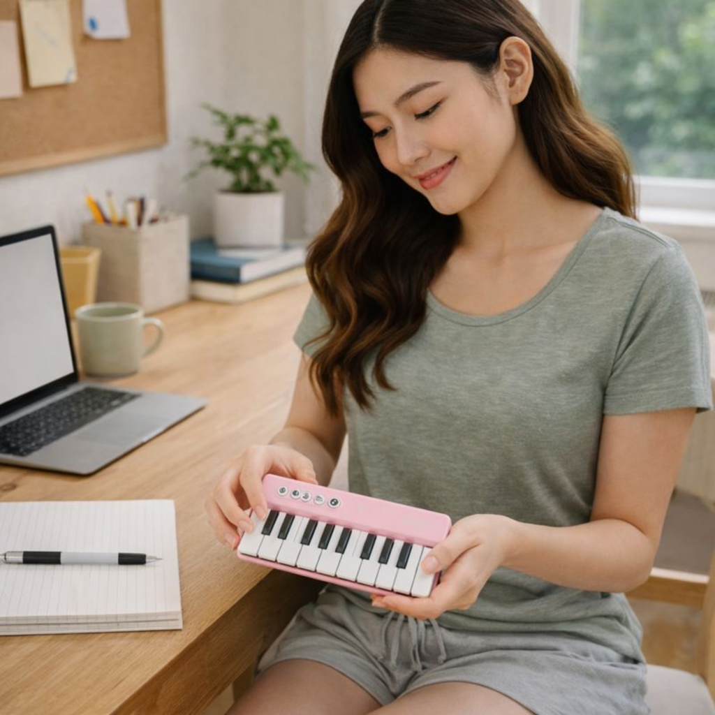 Mini Portable Electronic Piano Keyboard – Pocket Size Cute Music Organ Toy for Kids, Educational Musical Instrument Gift for Children and Beginner Learners