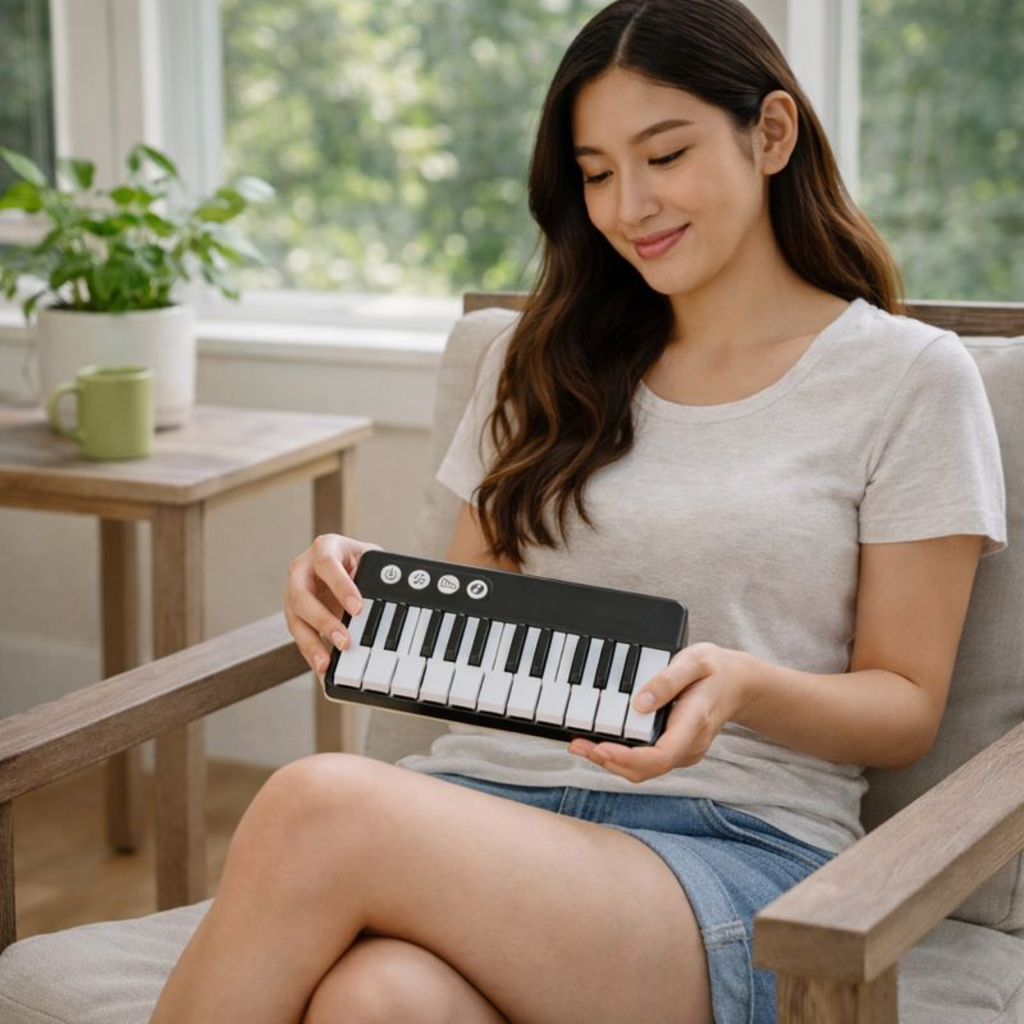 Mini Portable Electronic Piano Keyboard – Pocket Size Cute Music Organ Toy for Kids, Educational Musical Instrument Gift for Children and Beginner Learners