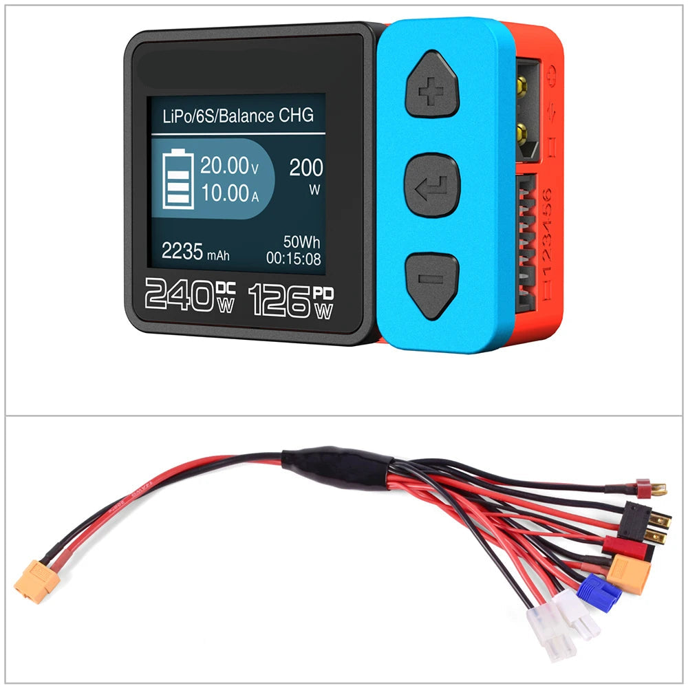 Smart Multi-Language Battery Charger - High Power Balance Charger with Multi Language Support, Advanced Charging Device for RC Batteries
