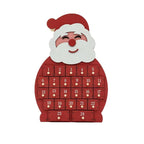 Wooden Christmas Advent Calendar, 24 Compartments