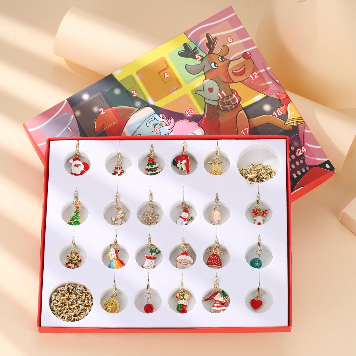 Christmas Advent Calendar with DIY Jewelry Set