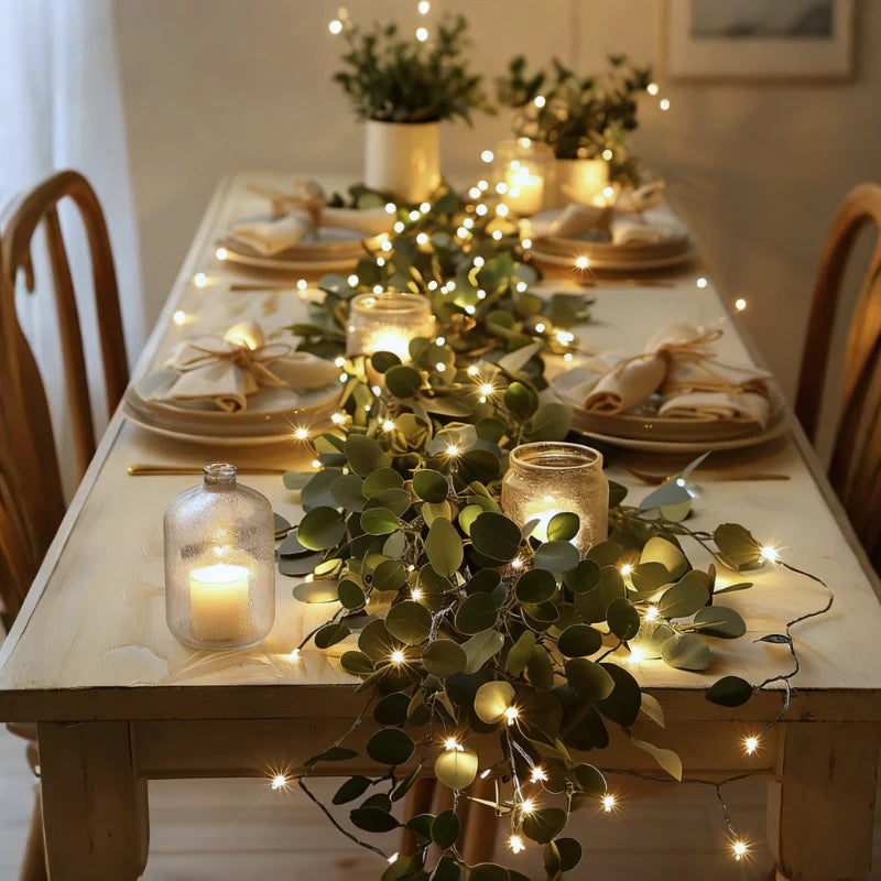 Botanical Garland Light with Warm White LEDs