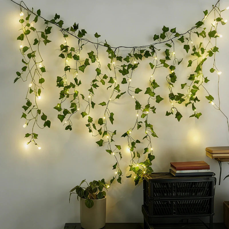 Botanical Garland Light with Warm White LEDs