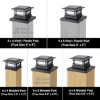Solar Post Cap Lights with Steady and Flickering Modes