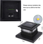 Solar Post Cap Lights with Steady and Flickering Modes