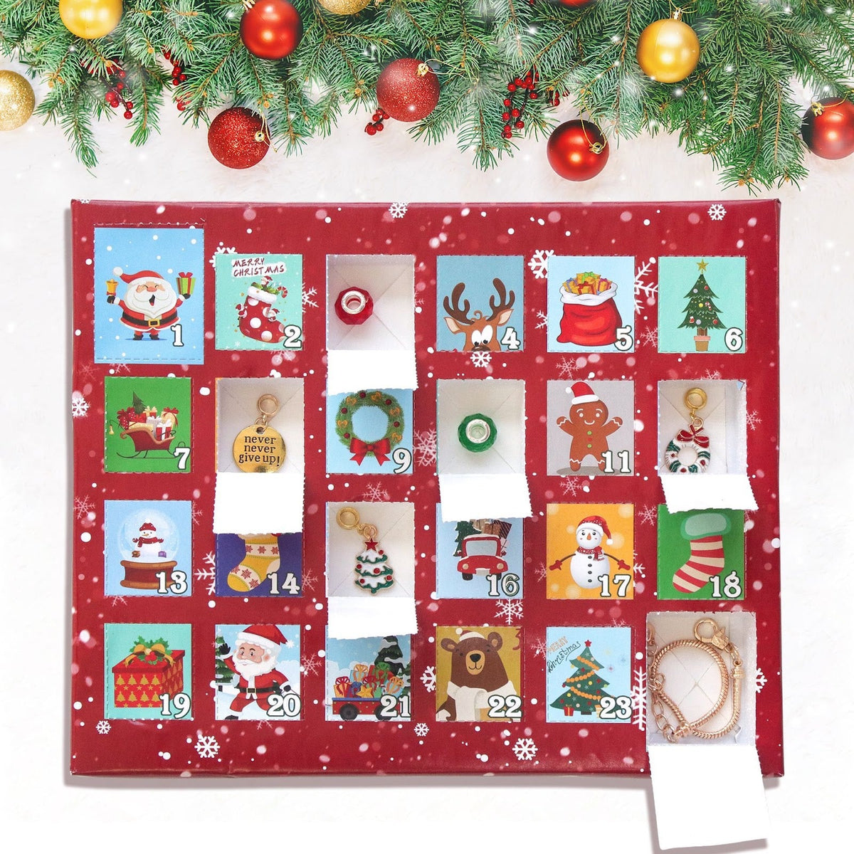 DIY Advent Calendar with Bracelet Set for Kids