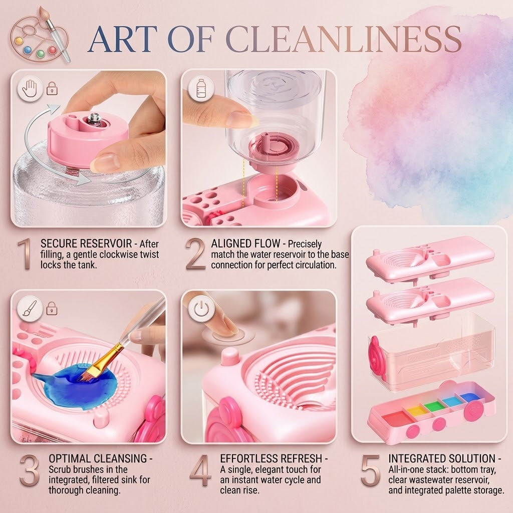 Studio Sink Artist Paint Brush Cleaning Station