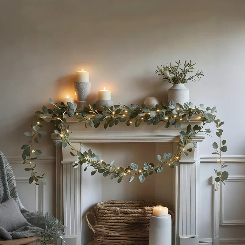 Botanical Garland Light with Warm White LEDs