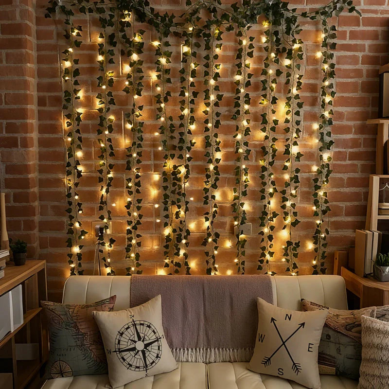 Botanical Garland Light with Warm White LEDs