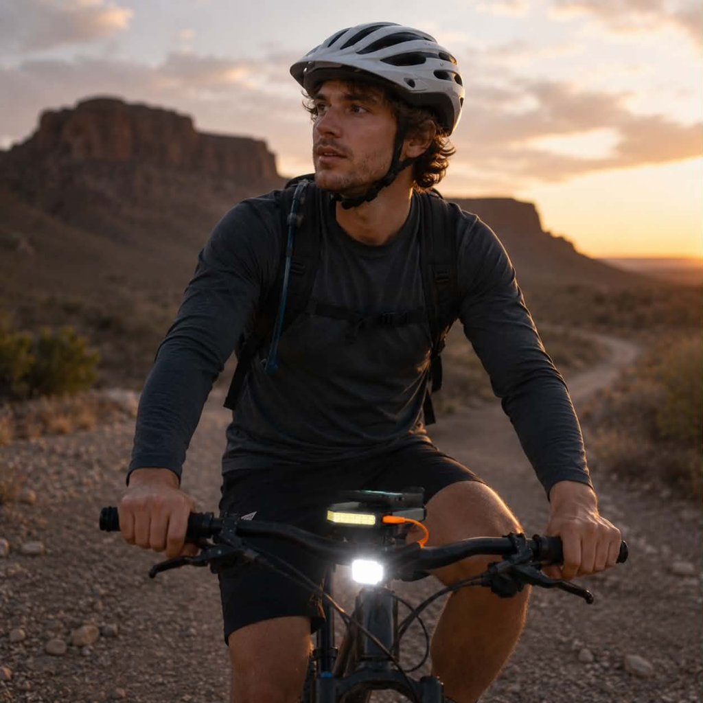 Rechargeable Bicycle Headlight - 5000mAh USB Type-C Cycling Light with High Brightness for Night Riding and Safety Visibility