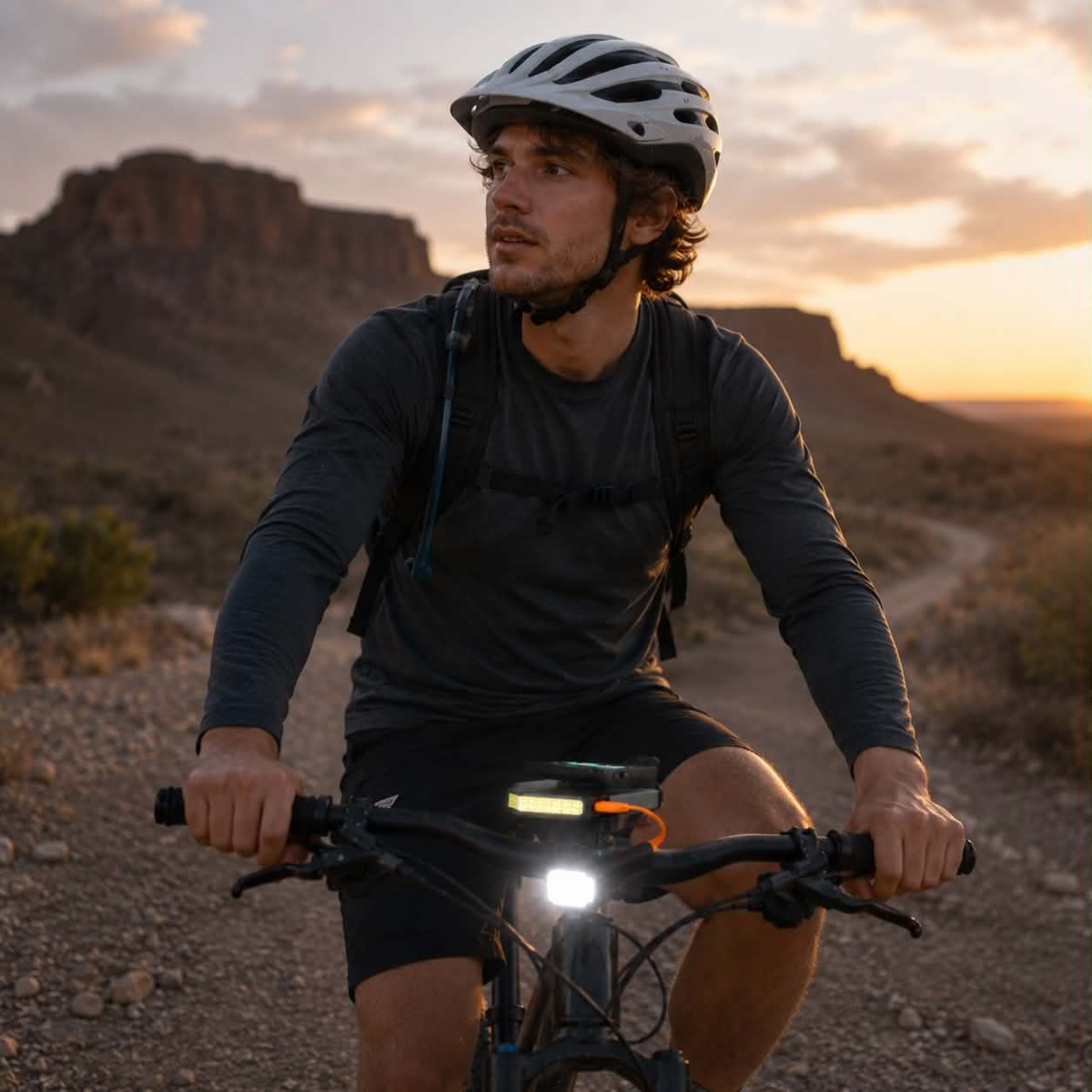 Rechargeable Bicycle Headlight - 5000mAh USB Type-C Cycling Light with High Brightness for Night Riding and Safety Visibility