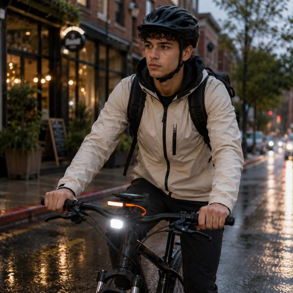 Rechargeable Bicycle Headlight - 5000mAh USB Type-C Cycling Light with High Brightness for Night Riding and Safety Visibility