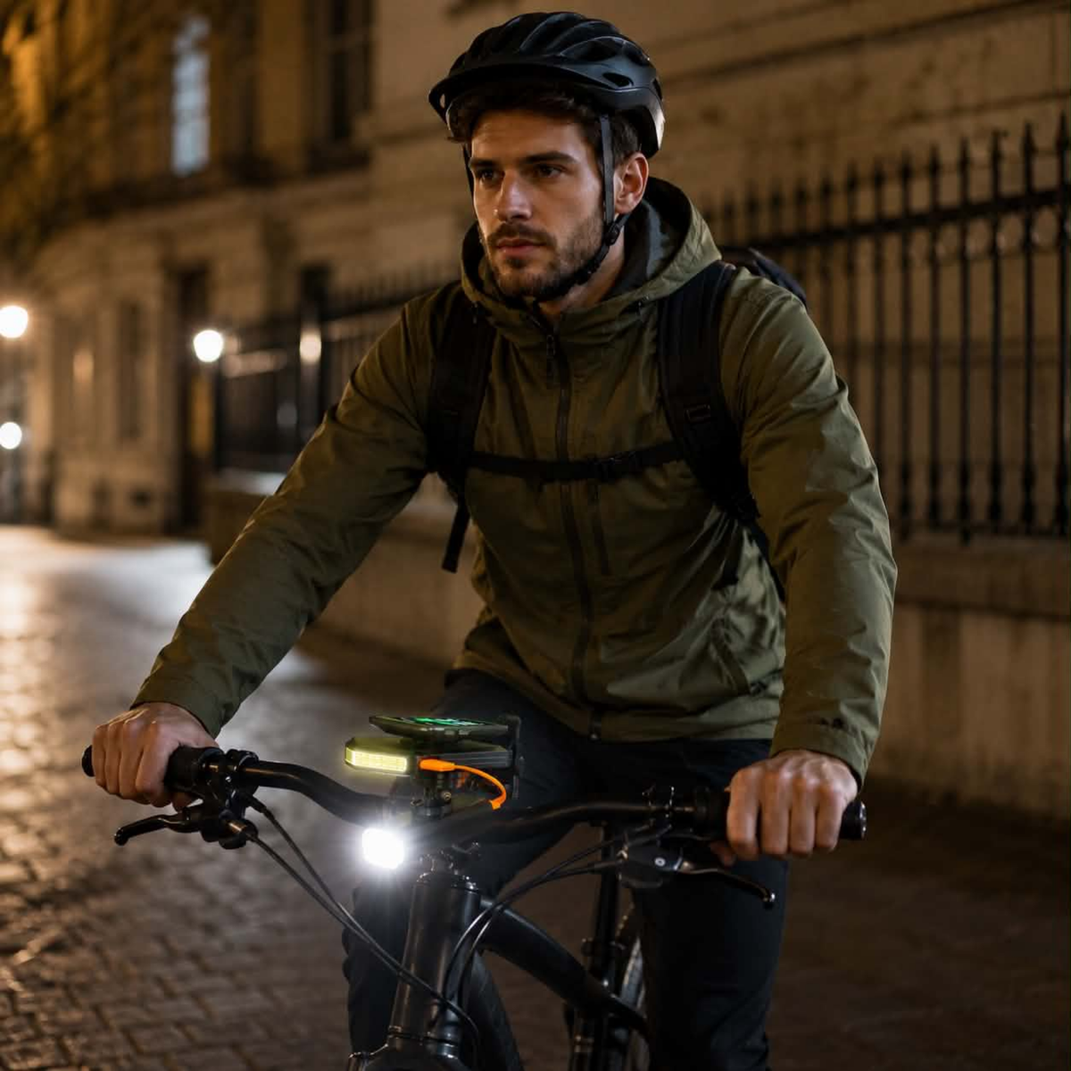 Rechargeable Bicycle Headlight - 5000mAh USB Type-C Cycling Light with High Brightness for Night Riding and Safety Visibility