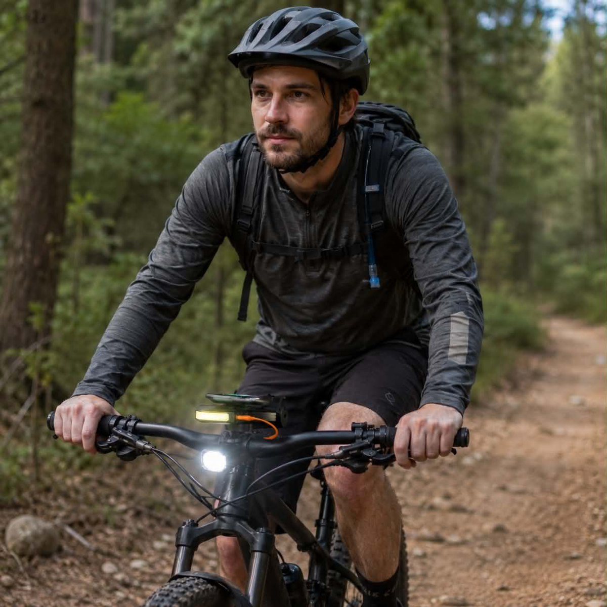 Rechargeable Bicycle Headlight - 5000mAh USB Type-C Cycling Light with High Brightness for Night Riding and Safety Visibility