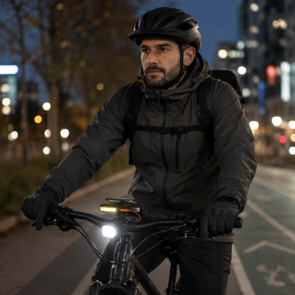 Rechargeable Bicycle Headlight - 5000mAh USB Type-C Cycling Light with High Brightness for Night Riding and Safety Visibility