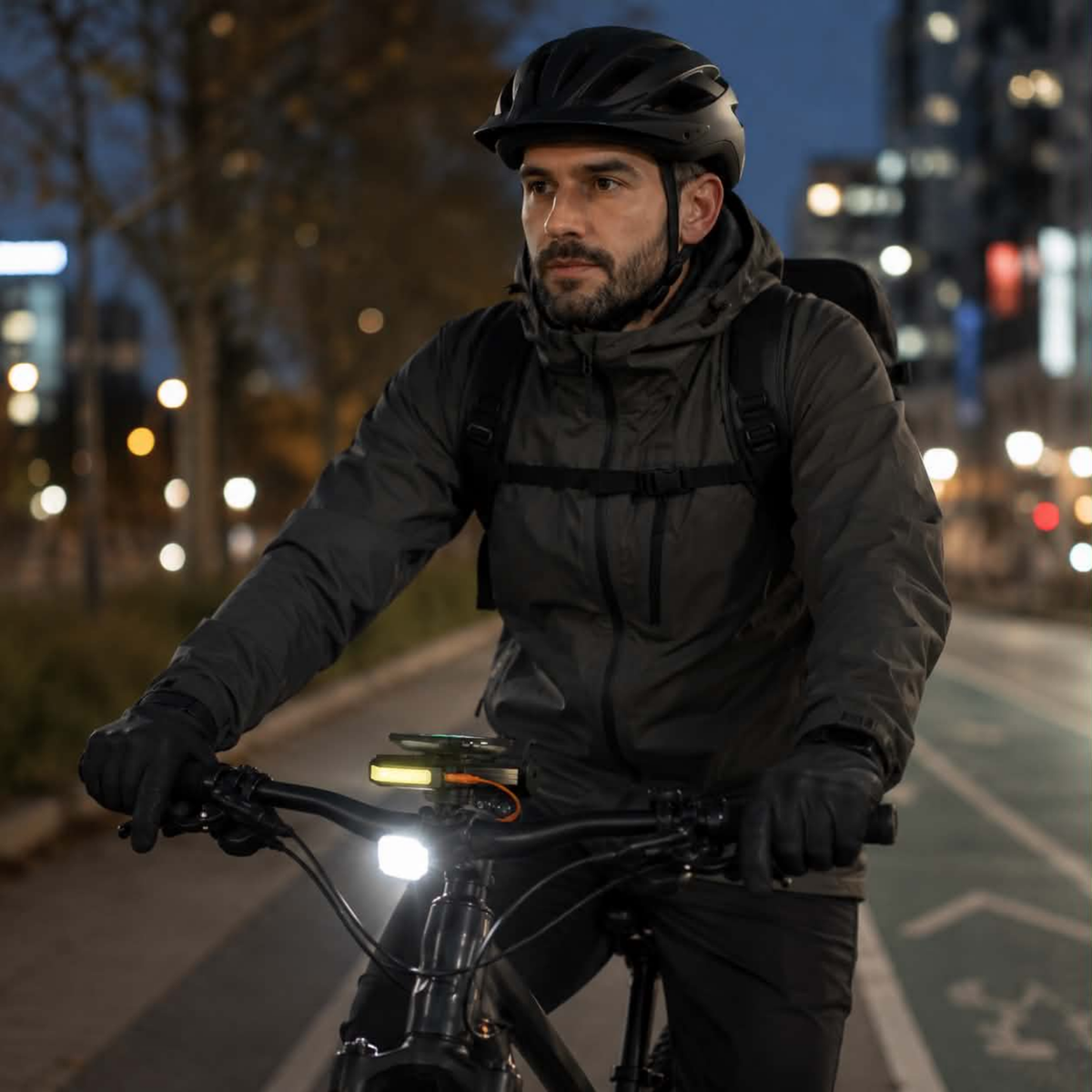 Rechargeable Bicycle Headlight - 5000mAh USB Type-C Cycling Light with High Brightness for Night Riding and Safety Visibility