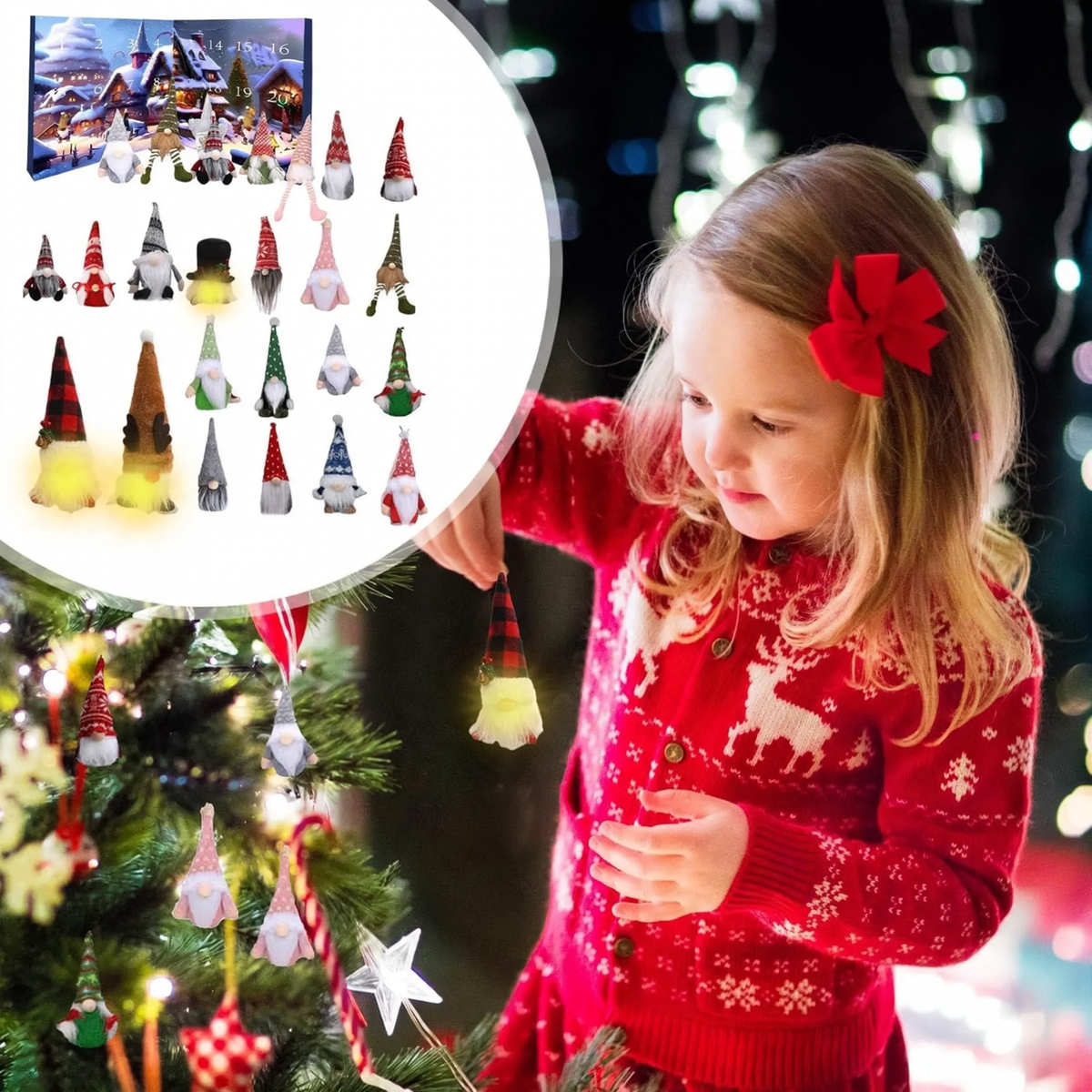 Christmas Advent Calendar with Elf Figures