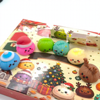 Advent calendar with 24 squishy figures in fruit and vegetable shapes