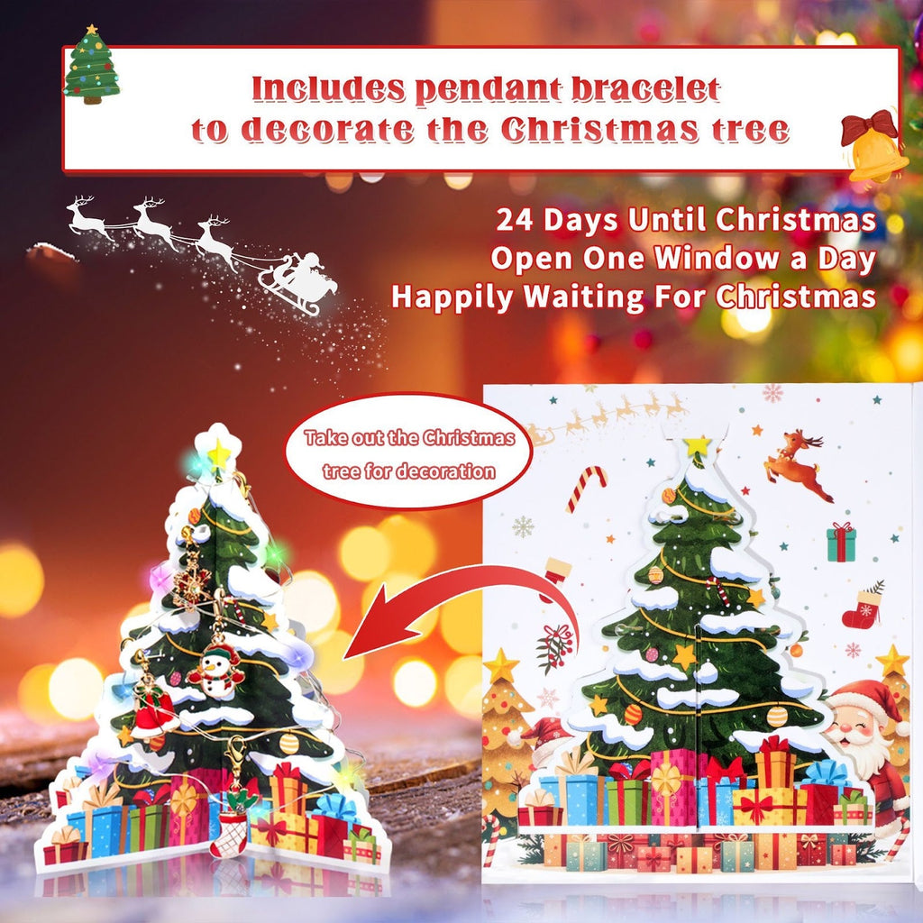 Christmas Advent Calendar with DIY Jewelry Set for Kids
