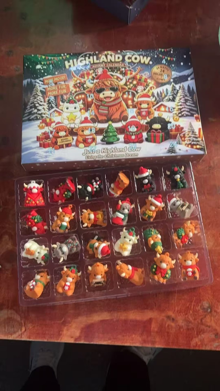 Advent calendar with toy surprises, 24 days