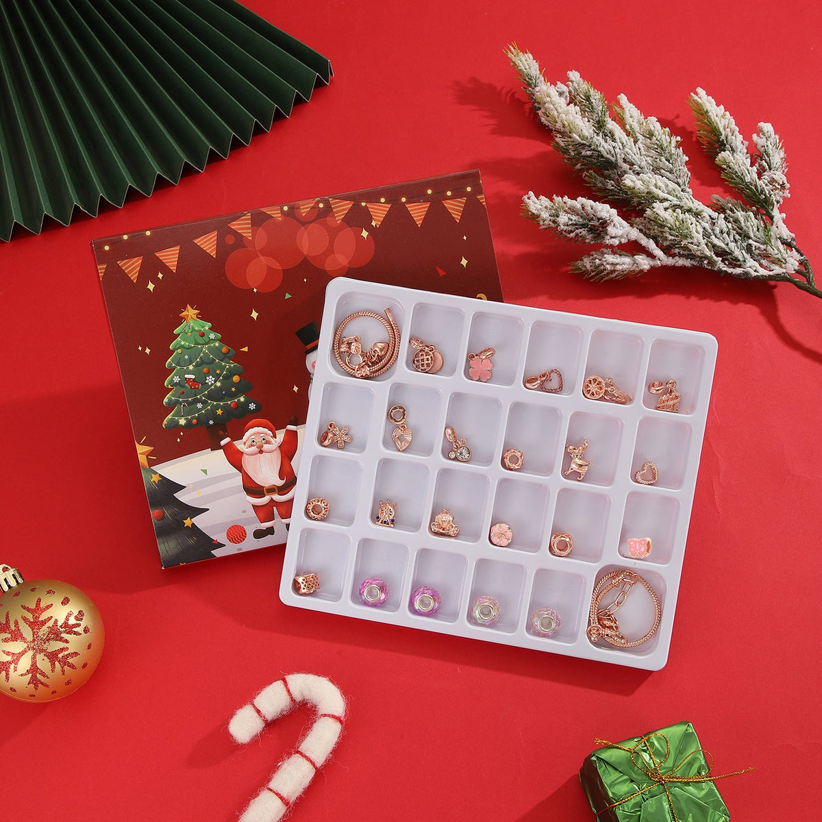 DIY Advent Calendar with Charm Bracelet in Rose Gold