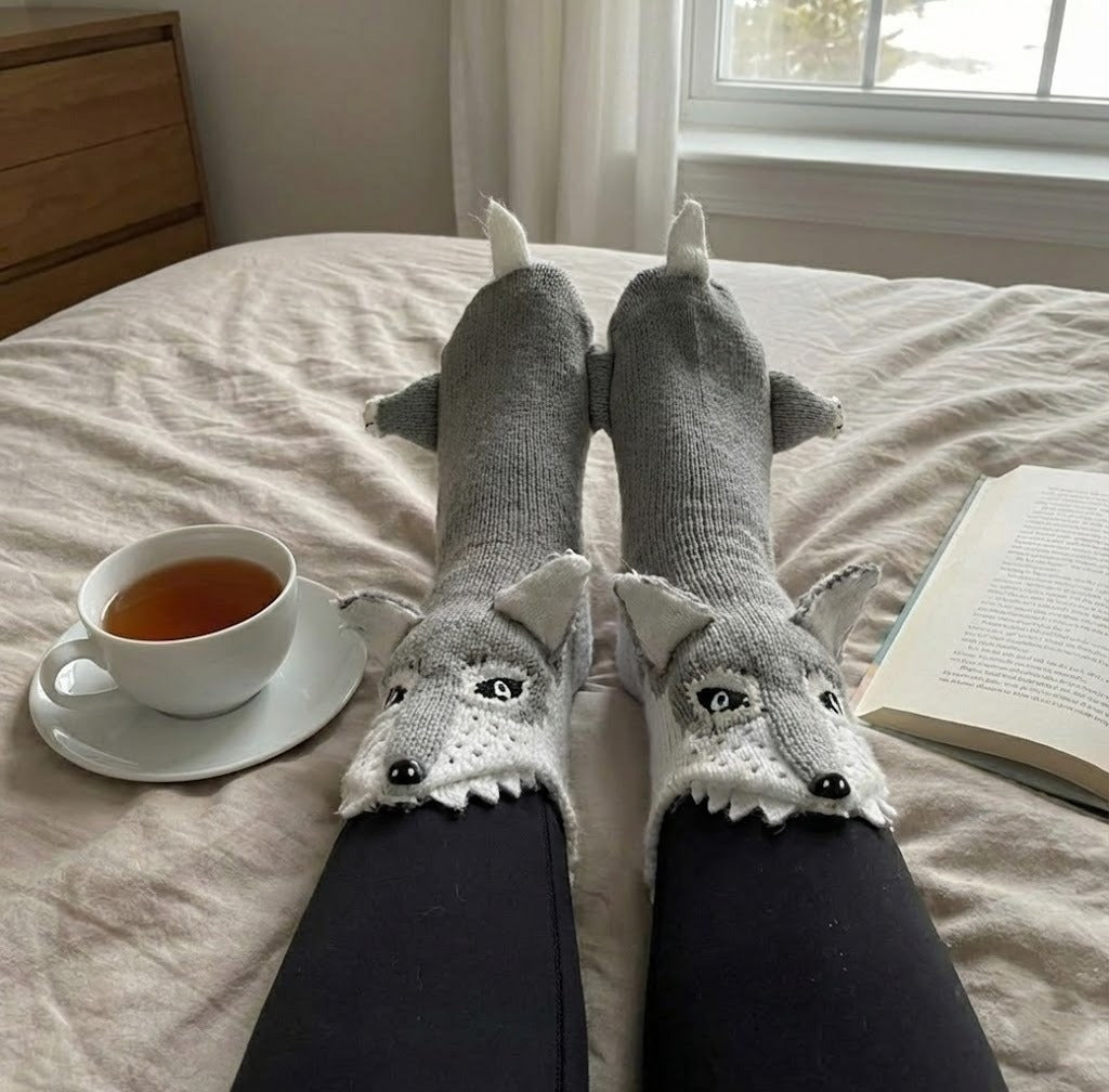 Hungry Wolf Warm Socks