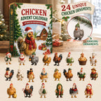 Decorative Chicken Advent Calendar Box, Acrylic