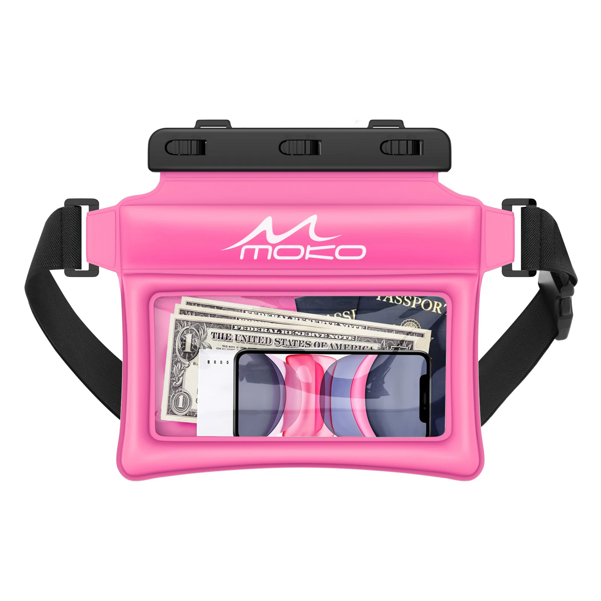 Waterproof Phone Pouch Fanny Pack – Floating Dry Waist Bag for Swimming, Diving, Skiing & iPhone 13 Pro Max Protection