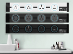 Universal Wall Power Sockets – EU UK FR Korea Compatible Electrical Outlets for Home, Kitchen, Office in White or Black
