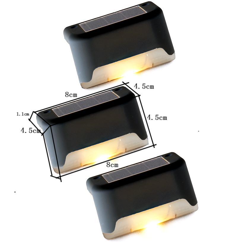 Solar Deck Lights Outdoor Waterproof LED Step Lights for Garden Patio Yard Path