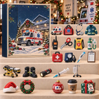 Decorative ambulance advent calendar box, acrylic