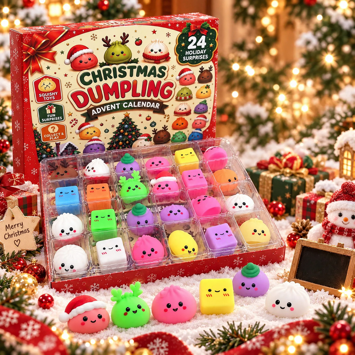 Advent calendar with toy surprises, 24 days